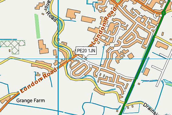 PE20 1JN map - OS VectorMap District (Ordnance Survey)