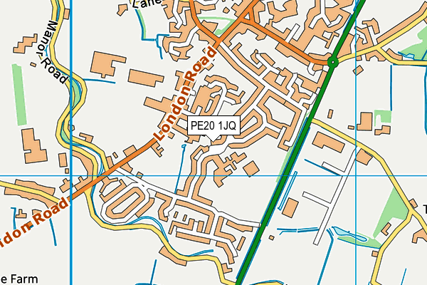 PE20 1JQ map - OS VectorMap District (Ordnance Survey)