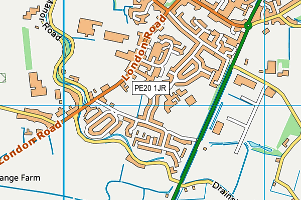 PE20 1JR map - OS VectorMap District (Ordnance Survey)