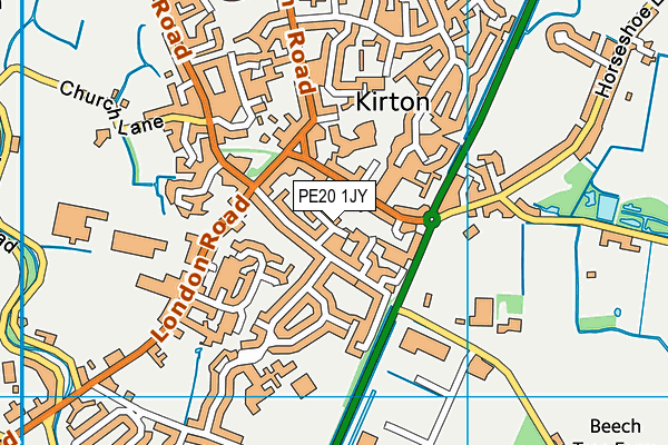 PE20 1JY map - OS VectorMap District (Ordnance Survey)