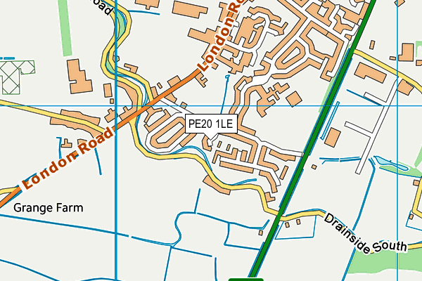 PE20 1LE map - OS VectorMap District (Ordnance Survey)
