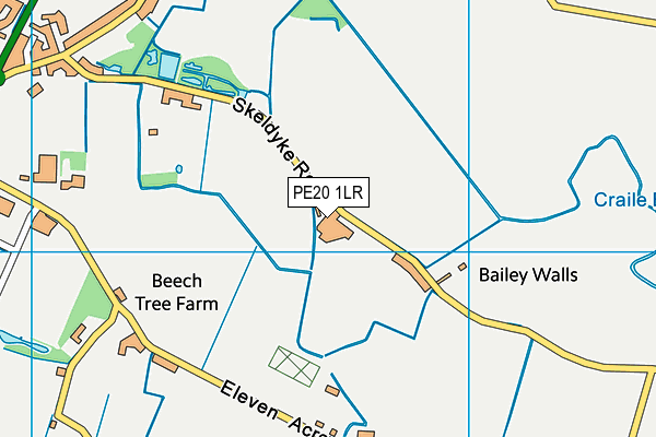 Graves Park Sport And Social Club map (PE20 1LR) - OS VectorMap District (Ordnance Survey)