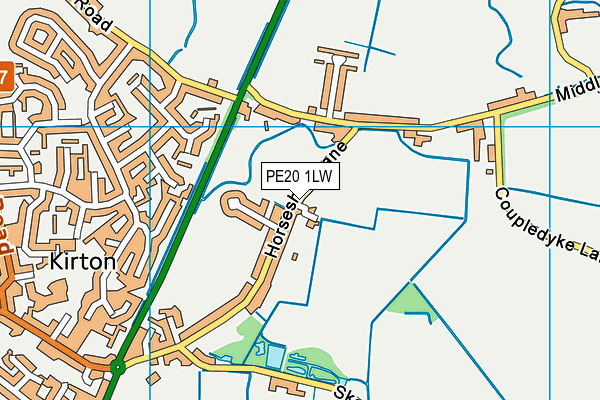 PE20 1LW map - OS VectorMap District (Ordnance Survey)