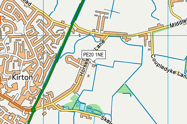 PE20 1NE map - OS VectorMap District (Ordnance Survey)