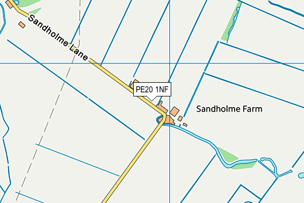 PE20 1NF map - OS VectorMap District (Ordnance Survey)