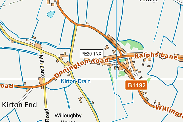 PE20 1NX map - OS VectorMap District (Ordnance Survey)