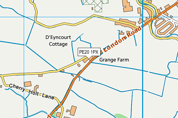 PE20 1PX map - OS VectorMap District (Ordnance Survey)