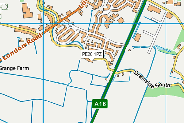 PE20 1PZ map - OS VectorMap District (Ordnance Survey)