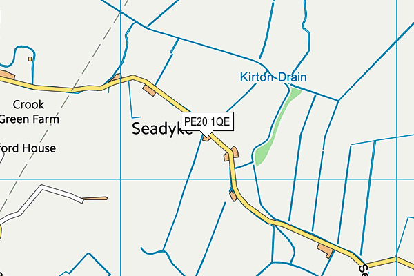 PE20 1QE map - OS VectorMap District (Ordnance Survey)