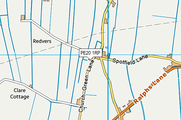 PE20 1RP map - OS VectorMap District (Ordnance Survey)