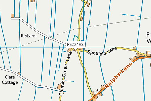 PE20 1RS map - OS VectorMap District (Ordnance Survey)