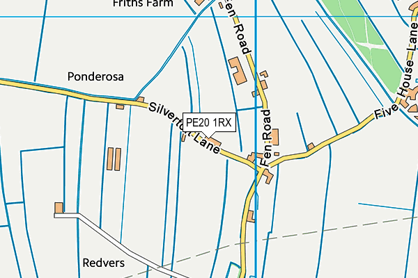 PE20 1RX map - OS VectorMap District (Ordnance Survey)