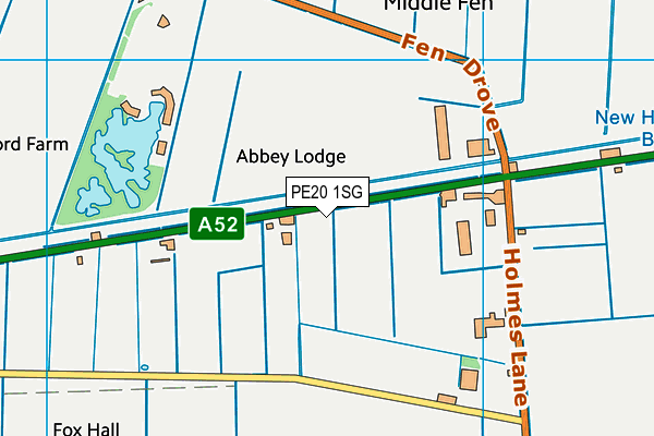 PE20 1SG map - OS VectorMap District (Ordnance Survey)