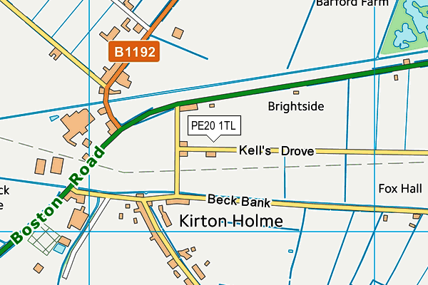 PE20 1TL map - OS VectorMap District (Ordnance Survey)