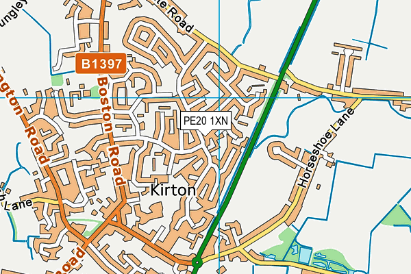 PE20 1XN map - OS VectorMap District (Ordnance Survey)