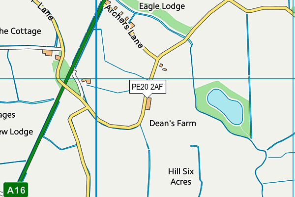 PE20 2AF map - OS VectorMap District (Ordnance Survey)