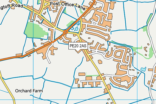 PE20 2AS map - OS VectorMap District (Ordnance Survey)