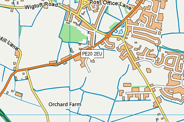 PE20 2EU map - OS VectorMap District (Ordnance Survey)