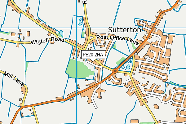 PE20 2HA map - OS VectorMap District (Ordnance Survey)