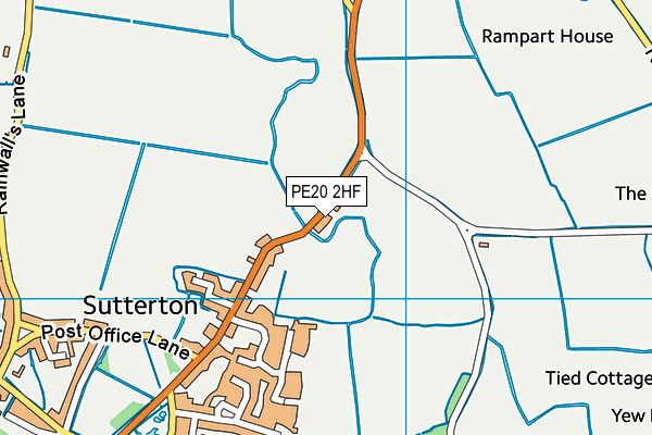 PE20 2HF map - OS VectorMap District (Ordnance Survey)