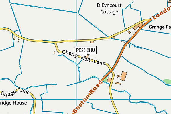 PE20 2HU map - OS VectorMap District (Ordnance Survey)