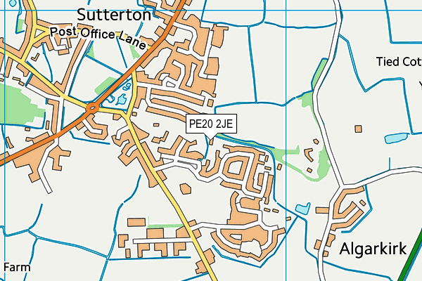 PE20 2JE map - OS VectorMap District (Ordnance Survey)