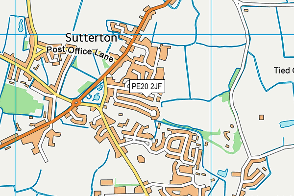 PE20 2JF map - OS VectorMap District (Ordnance Survey)