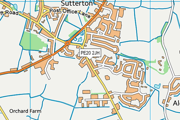 PE20 2JH map - OS VectorMap District (Ordnance Survey)