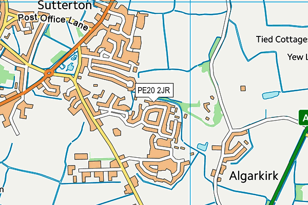 PE20 2JR map - OS VectorMap District (Ordnance Survey)