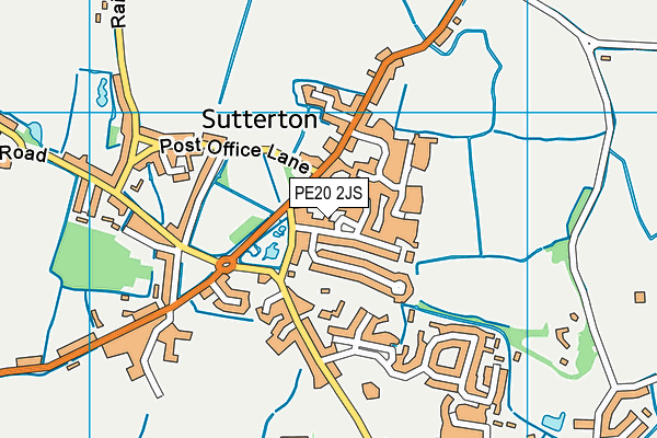 PE20 2JS map - OS VectorMap District (Ordnance Survey)