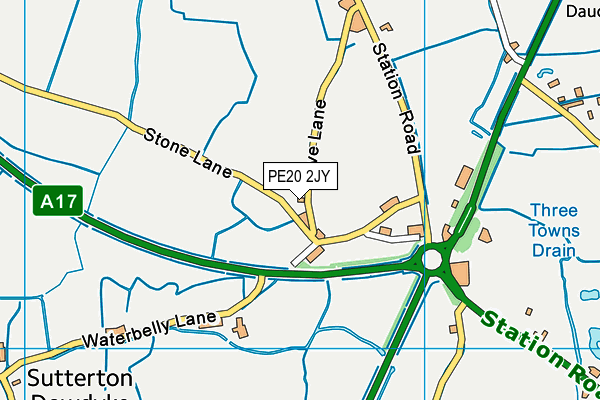 PE20 2JY map - OS VectorMap District (Ordnance Survey)