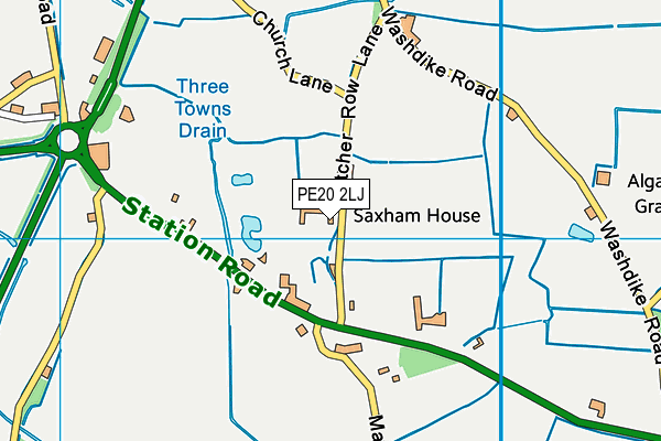 PE20 2LJ map - OS VectorMap District (Ordnance Survey)