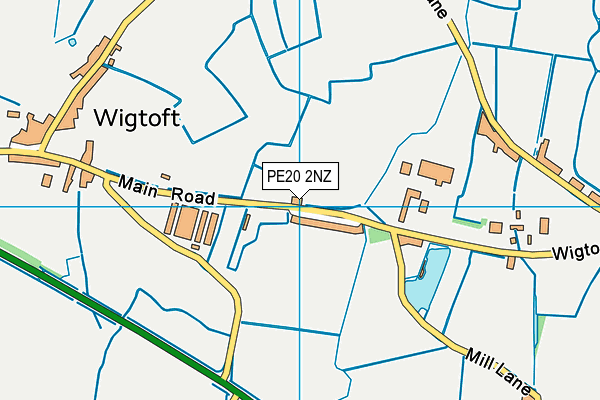 PE20 2NZ map - OS VectorMap District (Ordnance Survey)