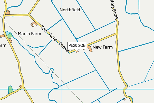 PE20 2QB map - OS VectorMap District (Ordnance Survey)