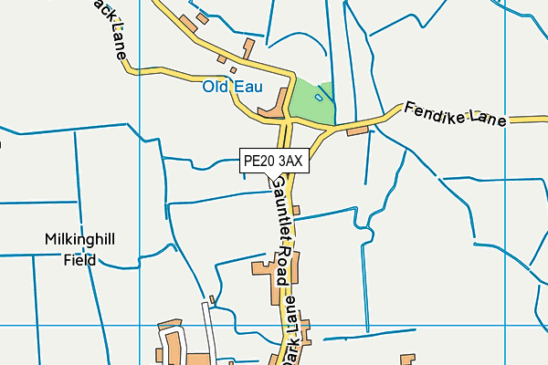 PE20 3AX map - OS VectorMap District (Ordnance Survey)