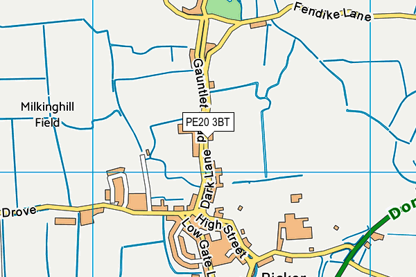 PE20 3BT map - OS VectorMap District (Ordnance Survey)