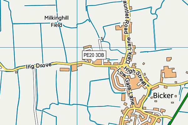 PE20 3DB map - OS VectorMap District (Ordnance Survey)