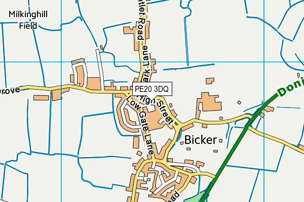 PE20 3DQ map - OS VectorMap District (Ordnance Survey)