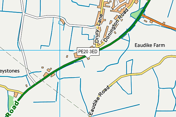 PE20 3ED map - OS VectorMap District (Ordnance Survey)