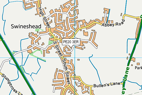 PE20 3ER map - OS VectorMap District (Ordnance Survey)