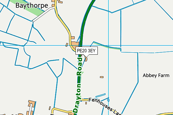 PE20 3EY map - OS VectorMap District (Ordnance Survey)