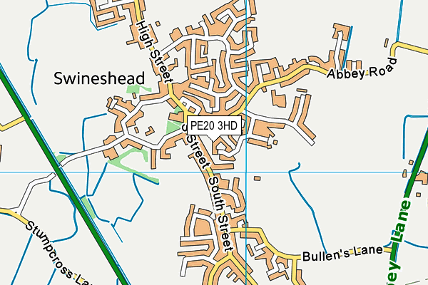 PE20 3HD map - OS VectorMap District (Ordnance Survey)