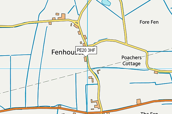 PE20 3HF map - OS VectorMap District (Ordnance Survey)