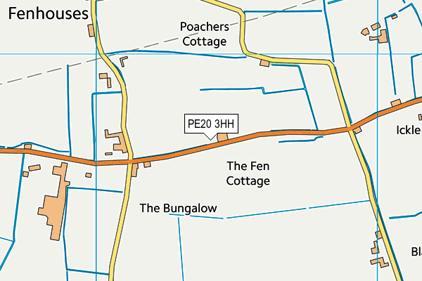 PE20 3HH map - OS VectorMap District (Ordnance Survey)