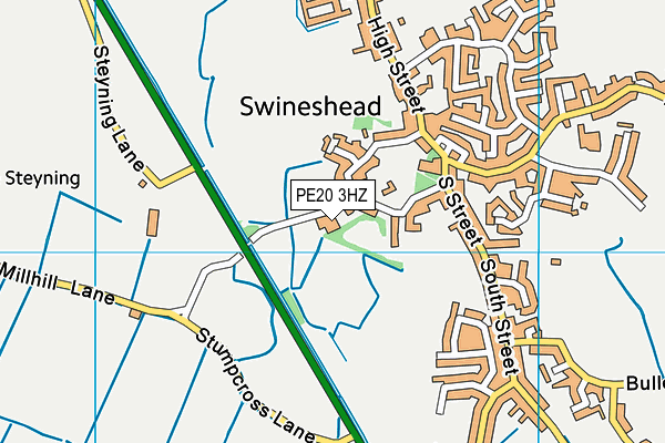 PE20 3HZ map - OS VectorMap District (Ordnance Survey)