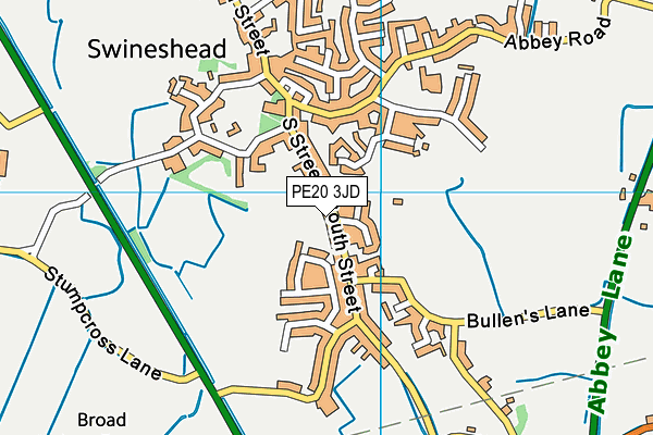 PE20 3JD map - OS VectorMap District (Ordnance Survey)