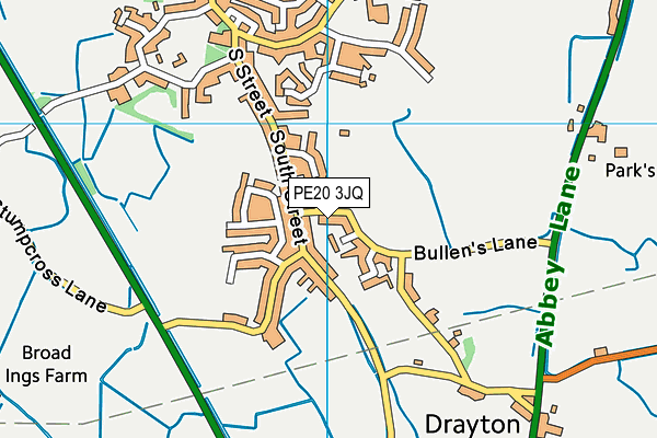 PE20 3JQ map - OS VectorMap District (Ordnance Survey)