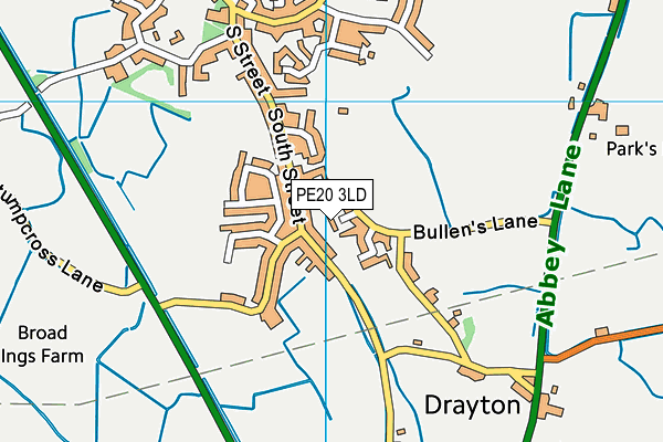 PE20 3LD map - OS VectorMap District (Ordnance Survey)