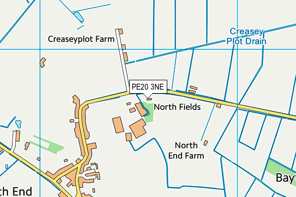 PE20 3NE map - OS VectorMap District (Ordnance Survey)