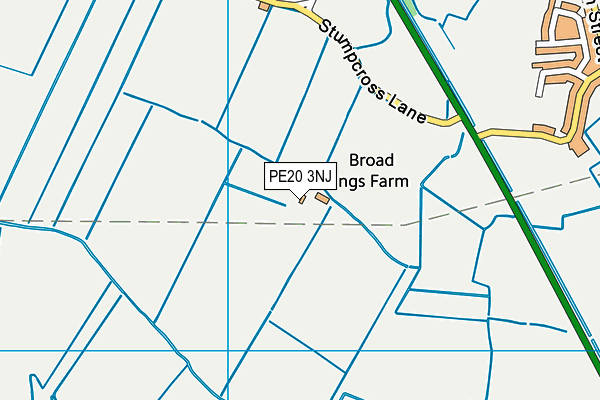 PE20 3NJ map - OS VectorMap District (Ordnance Survey)